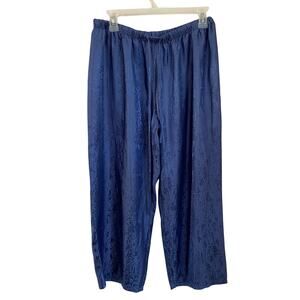 Natori Women's Blue Snake Print Drawstring Waist PJ Pants Size Large